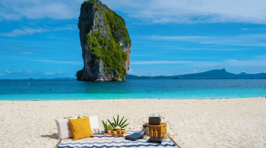 เที่ยวเกาะปอดะ กระบี่ รีวิวพิกัดเกาะหม้อ เขาหินปูนทรงเรือใบกลางทะเลมรกต